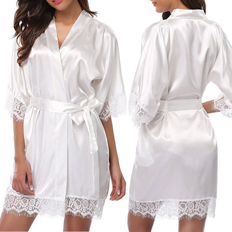 Plus Size Icy Silk Robe